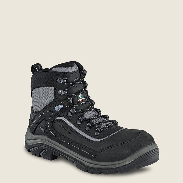 Vandrestøvler Dame - Red Wing Trades - 6-Inch Waterproof Csa Safety Toe - Sort/Grå - VSNKLC-412